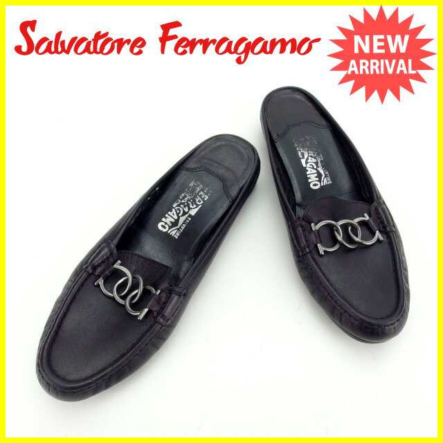 サルヴァトーレ フェラガモ パンプス 7 1 2 ガンチーニ ブラック Salvatore Ferragamo レディース 1点物 人気 良品 秋 オシャレ 大人 T12