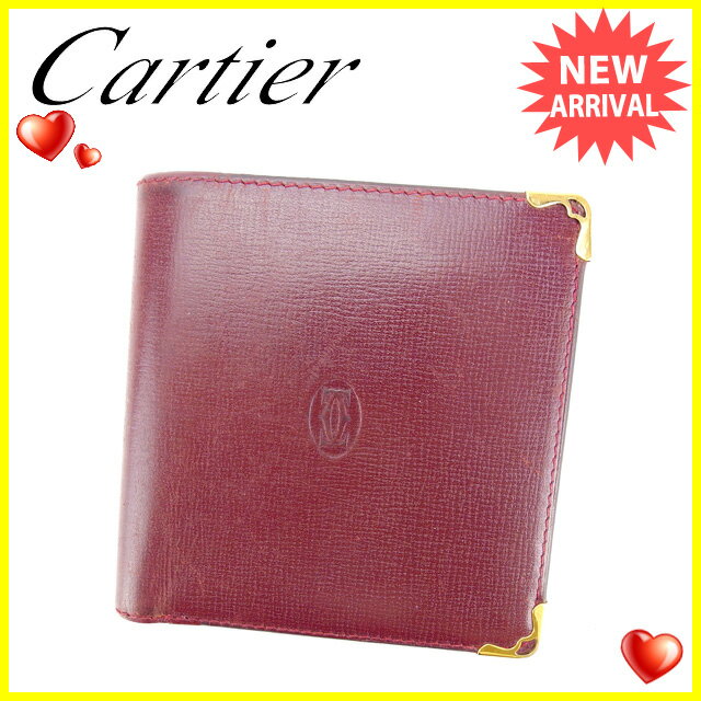 カルティエ 二つ折り財布 マストライン 中古の通販は 11,334円