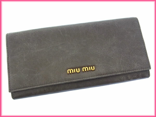 MIUMIU ミュウミュウ マテラッセ 二つ折り財布 ブラック ブランド