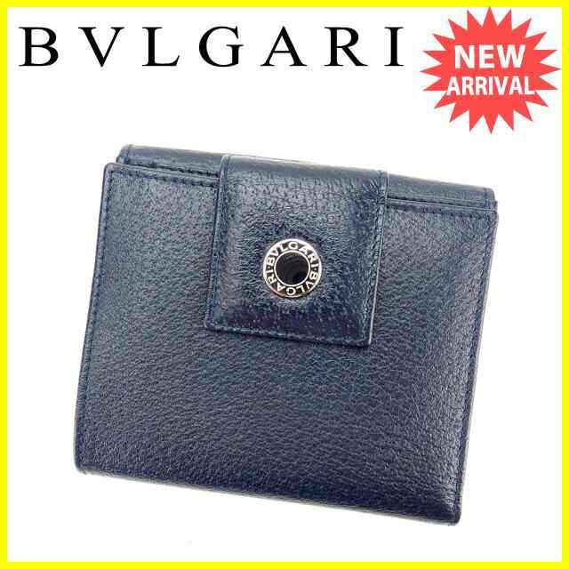 美品 ブルガリ 二つ折り財布 クラシコ Wホック シルバー金具