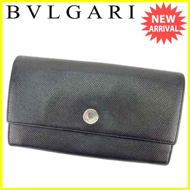 オンラインストア卸値 美品 BVLGARI ブルガリ レザー 札入れ長財布