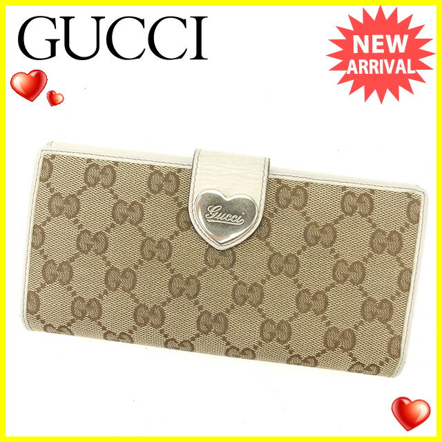 グッチ 長財布 Wホック財布 ハートプレート 3550 Ggキャンバス ベージュ ブラウン ホワイト系 Gucci 中古 L1375の通販はau Pay マーケット ブランドデポ