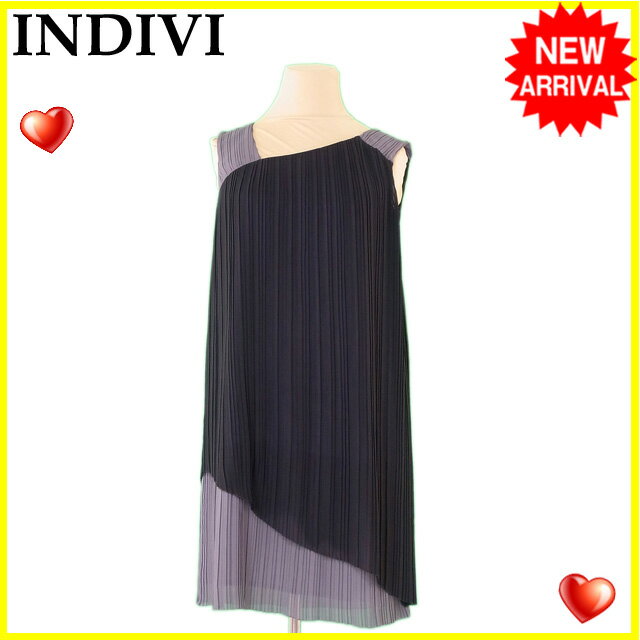 インディヴィ ワンピース ノースリ ♯38サイズ プリーツ 中古の通販は 17,896円