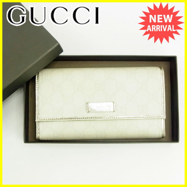 グッチ 長財布 三つ折り財布 GG柄 中古の通販は
