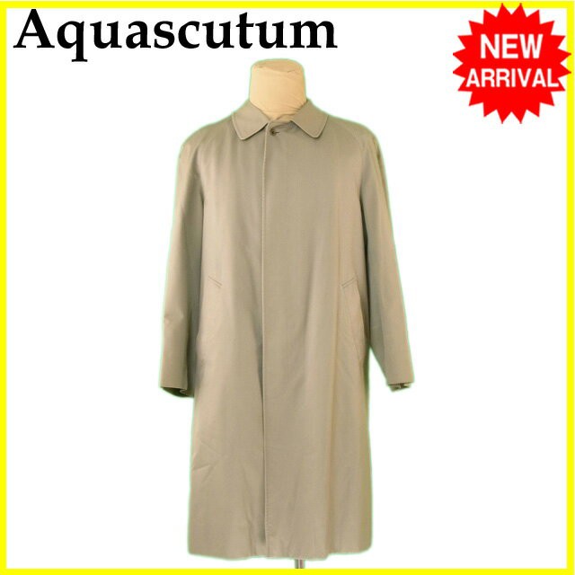 アクアスキュータム Aquascutum コート 服 上着 服 チェック柄ライナー付き メンズ ステンカラー 中古 P704の通販はau Pay マーケット ブランドデポ