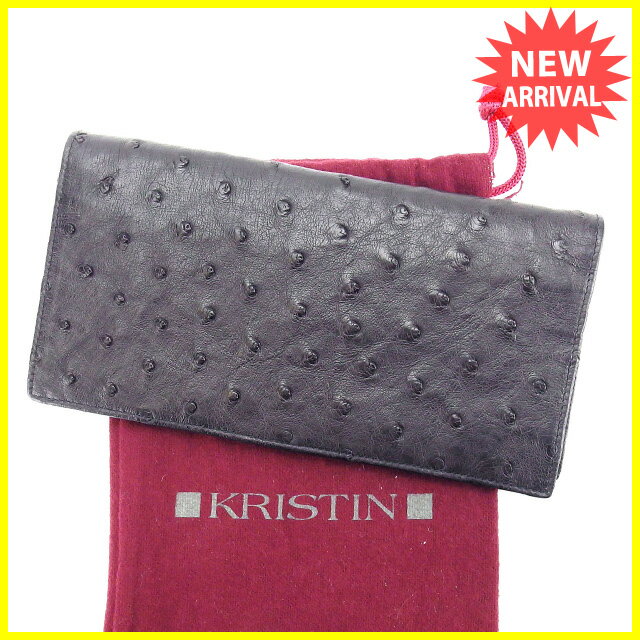 クリスティン 長財布 ファスナー 二つ折り クィルマーク 中古の通販は 15,373円