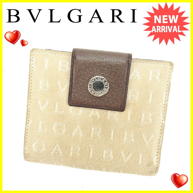 BVLGARI ブルガリ ロゴマニア 二つ折り財布 Wホック ウォレット ロゴ