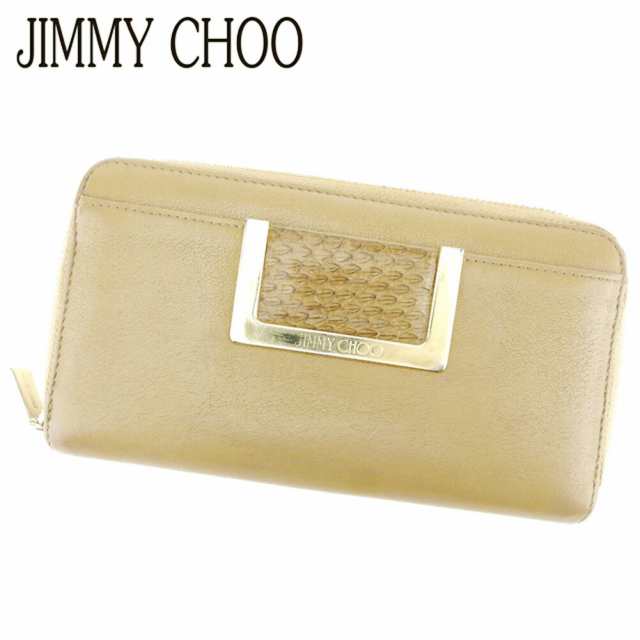 ジミーチュウ JIMMY CHOO ラウンドファスナー長財布 パイソン ブラック ユニセックス 送料無料 k10306a