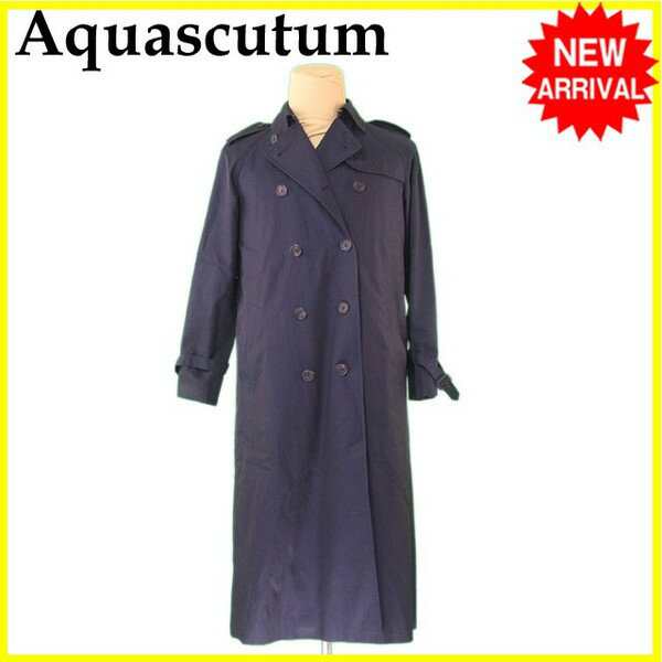 アクアスキュータム Aquascutum コート 服 上着 服 ダブル ロング