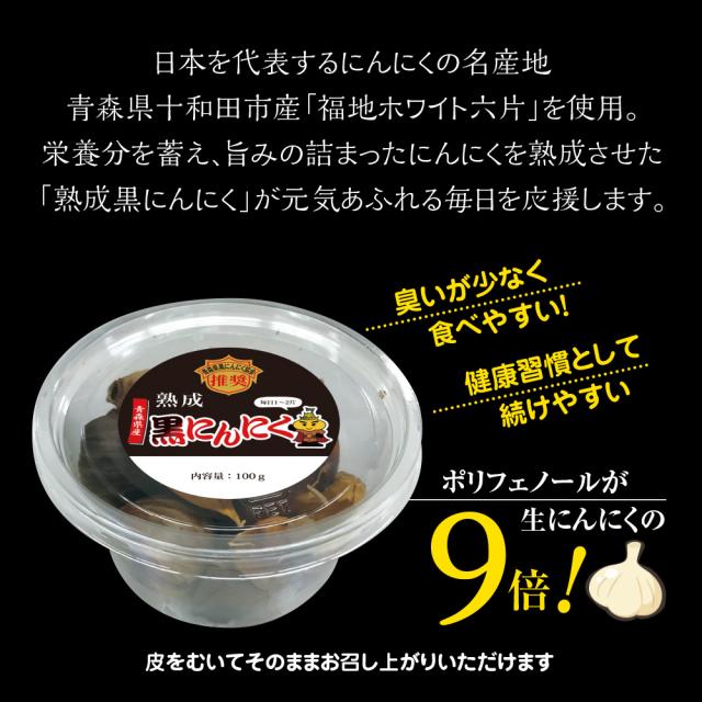 青森第一食糧 青森県産 熟成黒にんにく 100g 5個組 福地ホワイト六片種