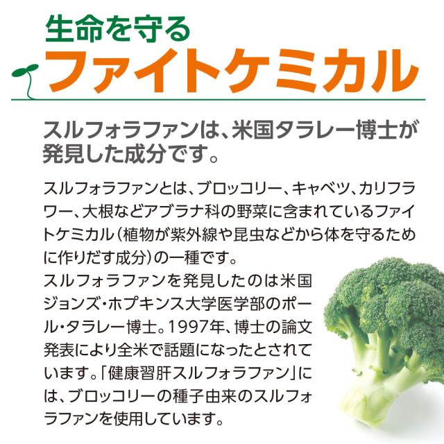期間限定特価+1個付　送料無料　ゆうパケット配送　肝機能を示す血中ALT値を下げる 健康習肝 スルフォラファン 機能性表示食品　60粒30日分　5個組　ブロッコリースプラウト 肝臓 超硫黄分子 健康食品 サプリ_7