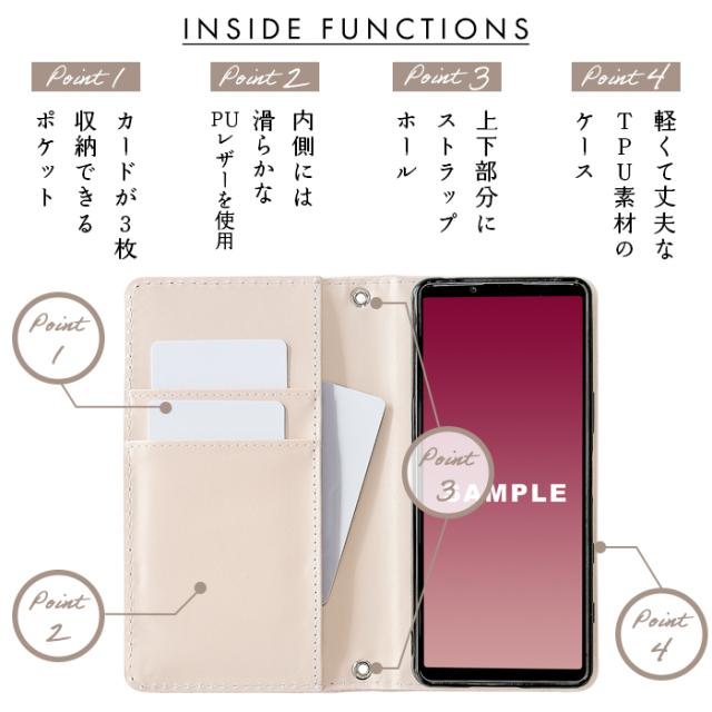 らくらくホン f04j ケース らくらくスマホ カバー らくらくスマートフォン らくらくフォンケース ドコモ 手帳型 おしゃれ ショルダー 本革 イタリアンレザー 花 らくらくスマートフォン4 F-04J ケース カバー らくらく