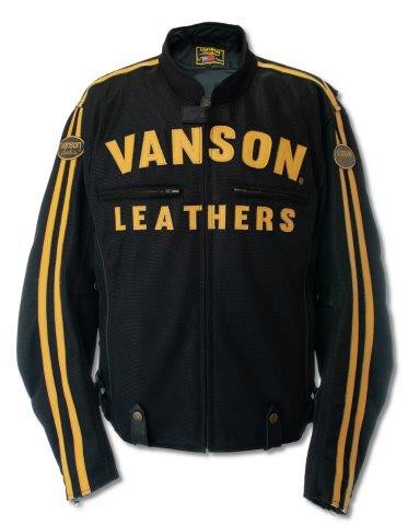 バンソン Vanson メッシュライダースジャケット バイク メンズ 春夏 ブラック イエロー Lサイズ Vssの通販はau Pay マーケット 東京上野バイク用品専門店カムカム Au Pay マーケット店