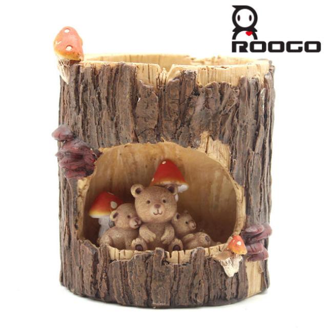 Roogo 多肉植物プランター くまとキノコの家 植木鉢 プランター サボテン 花 サキュレント ガーデン 観葉植物 花壇 寄せ植え インテリの通販はau Pay マーケット 赤い屋根ワークス