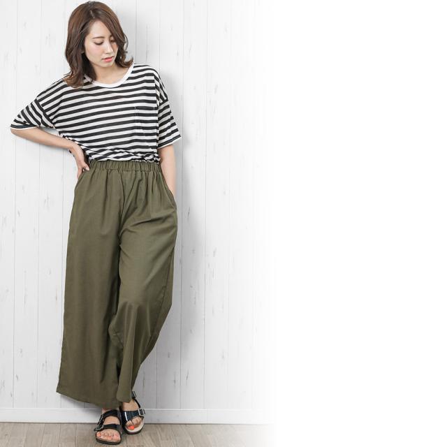 夏新作 麻綿 ワイドパンツ ガウチョパンツ ボトムス M L レディース 夏 ミリアンデニ メール便 ネコポス Pの通販はau Pay マーケット Mili An Deni