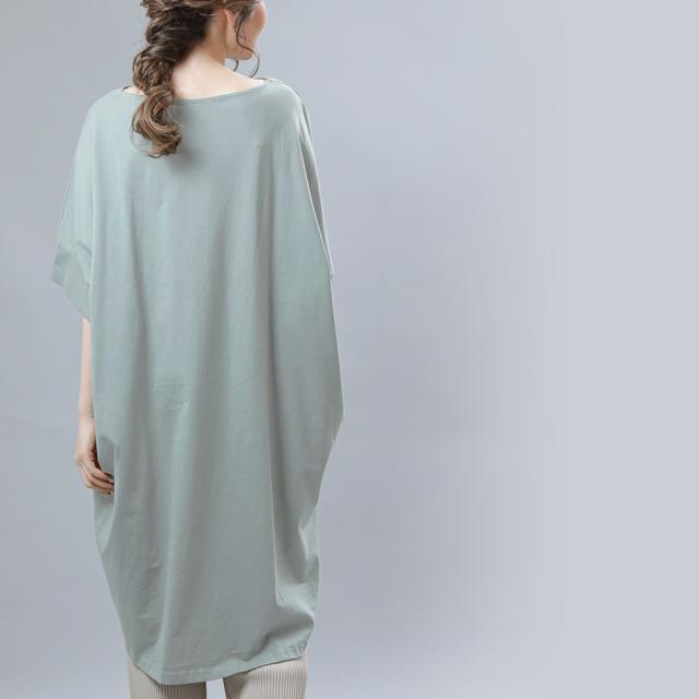 夏新作 モモンガ 綿100 ワンピース 半袖 クルーネック チュニック カットソー M L レディース 春 ミリアンデニ メール便 郵3 O23の通販はau Pay マーケット Mili An Deni