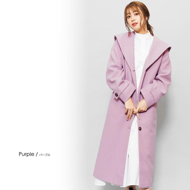 冬新作 ニットモッサセーラーカラーコート セーラーカラーフェイク