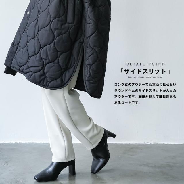 夏新作 キルトフード付きコート 防寒 アウター  ロング  ジャケット レディース アウター 春夏 ミリアンデニ a8127_4