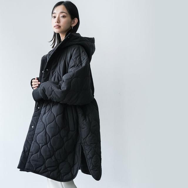 夏新作 キルトフード付きコート 防寒 アウター  ロング  ジャケット レディース アウター 春夏 ミリアンデニ a8127_6