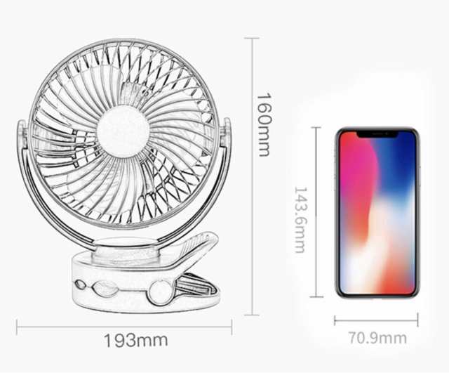 新登場】USB扇風機 卓上扇風機 ミニ扇風機 充電式 USBファン クリップ 卓上 吊下げ 壁掛け 超強風 静音 大風量 4段階調節 360度角度調の通販はau  PAY マーケット - バイモア