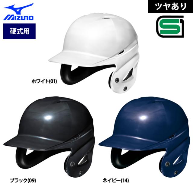 ミズノ 硬式 ヘルメット 野球 両耳 打者用 ツヤあり ヒートプロテクション 1DJHH211 miz23ss