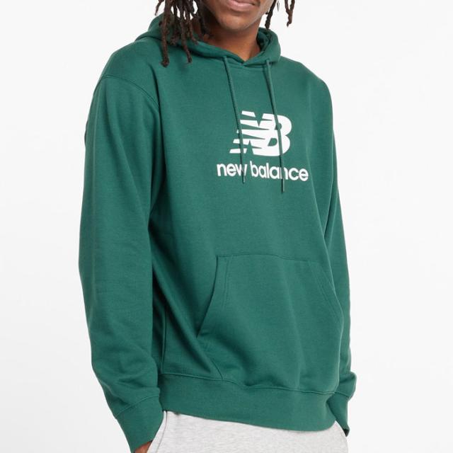 即日出荷 NB ニューバランス パーカー グリーン カジュアル Sport Essentials Stacked Logo スウェットフーディ トレーニング MT41501 NWG nb24fw