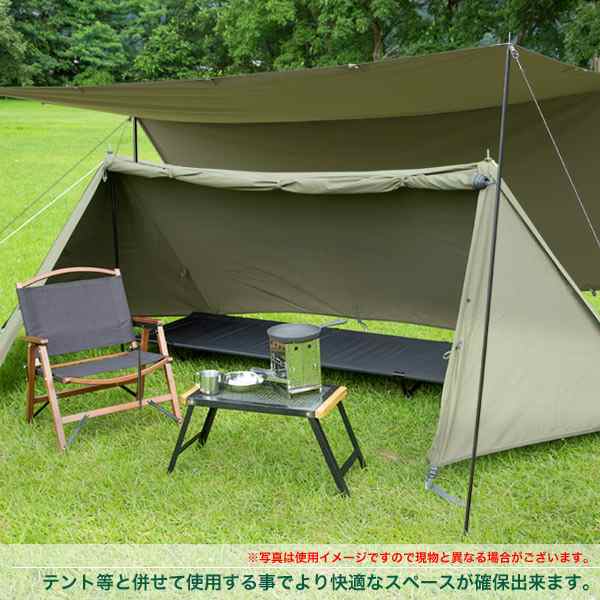 送料無料】BUNDOK スクエアタープTC カーキ/BDK-133/タープ スクエア