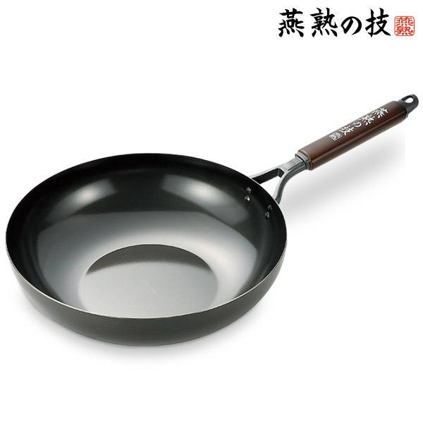 送料無料 燕熟の技 鉄製いため鍋 30cm/EJT-700/フライパン いため鍋 中華鍋 30cm 鉄 日本製 国産 燕 よこやま