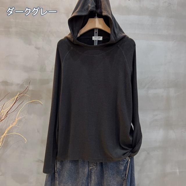 パーカー フード付き カジュアル 長袖 トップス ブラック メンズ