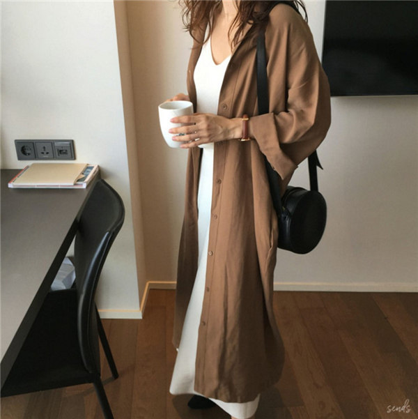 メ便送料無料 ロングカーディガン シャツワンピース ロングワンピース ロングシャツ レディース Vネック ロングブラウス 大きいサイズの通販はau Pay マーケット Denny Honey