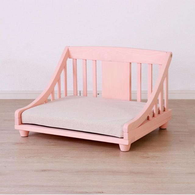 ペットベッドマット付き ペット用品 ペット家具 ペットベッド ベッド かわいい おしゃれ マットレス付き  Sサイズ PB-TI-S-WH_3