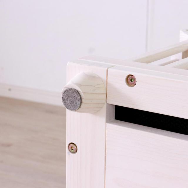 ペットベッドマット付き ペット用品 ペット家具 ペットベッド ベッド かわいい おしゃれ マットレス付き  Sサイズ PB-TI-S-WH_6