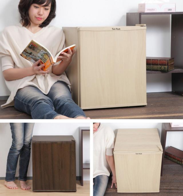 木目調 冷蔵庫 1ドア セカンド冷蔵庫 小型 霜取り不要 ファンタイプ