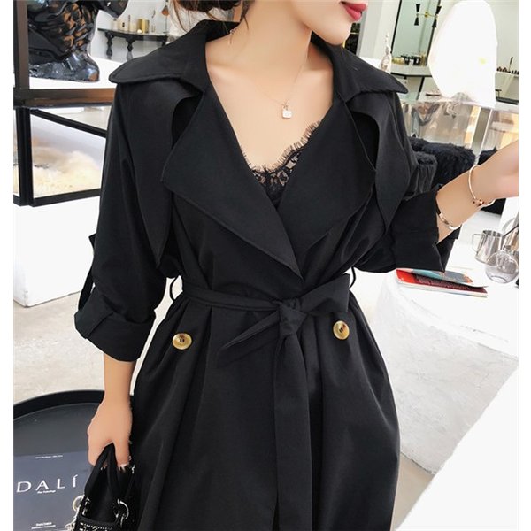 トレンチコート カジュアルコーデ ロングコート 通勤大人気 レディース トレンチコート ロングコート ７分袖 無地 通勤 着痩せ 細身の通販はau Pay マーケット Sun Day