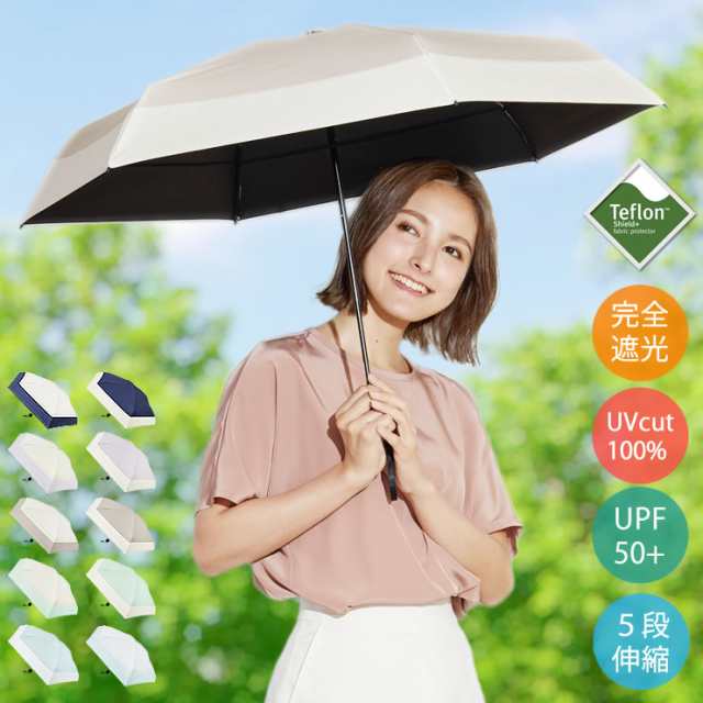 晴雨兼用 日傘 白 折りたたみ傘 完全遮光 UVカット 遮熱 折畳日傘 軽量. 通販