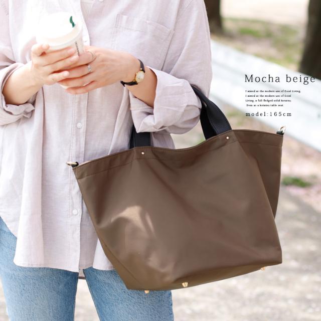 トートバッグ レディース 大きめ 本革 高密度ナイロン a4 大容量 通勤