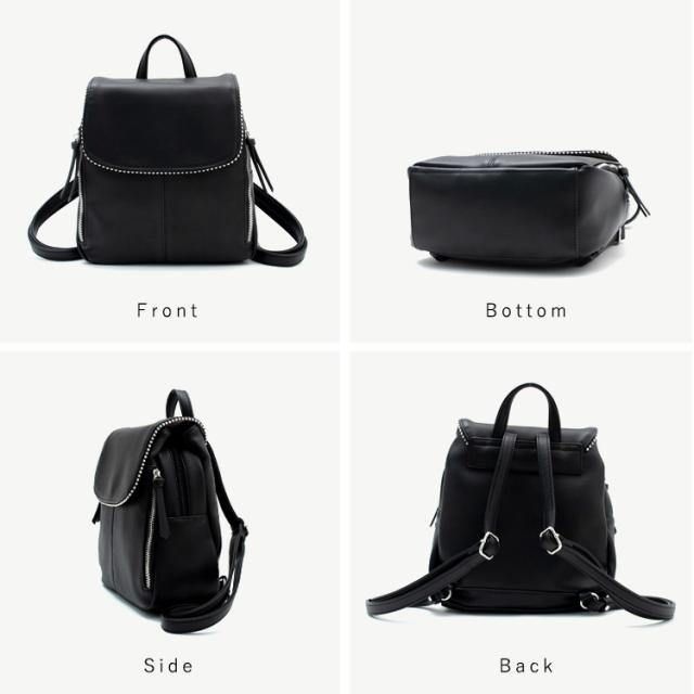 グラタンテ ボールスタッズ 3スペース ミニリュック レディース 通勤