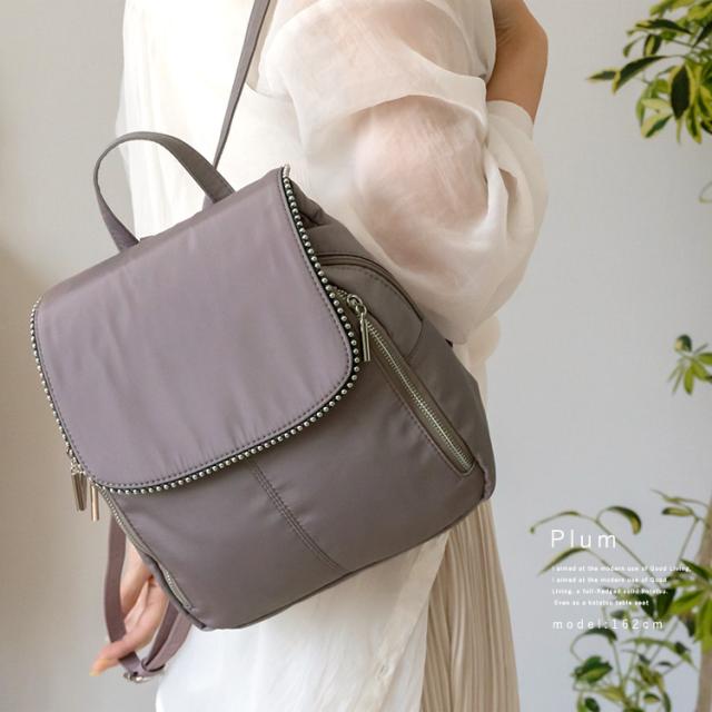 リュック レディース 小さめ 軽量 ナイロン リュックサック 大容量 大人 通勤 通学 ボールスタッズ きれいめ ミニリュック バックパック の通販はau Pay マーケット Vitafelice