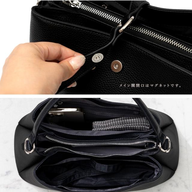 ショルダーバッグ レディース 斜めがけ 合皮 大人 軽量 小さめ セレモニーバッグ 2way ワンハンドル 自立 通勤 仕事バッグ ハンドバッグ inb-90075p新生活の通販は