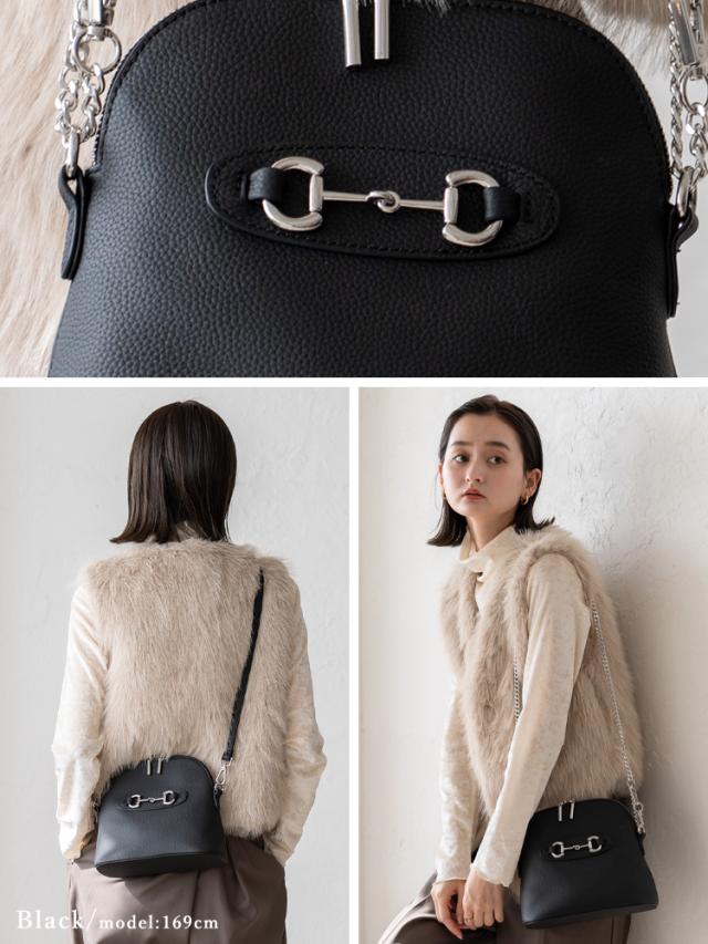 ショルダーバッグ レディース 革 本革 ビット金具 斜めがけ 大人 レザーバッグ 小さめ 軽い ミニショルダーバッグ 肩掛け 仕切り チェーンショルダーベルト おしゃれ 上品 ファスナー シンプル sib-20053n プレゼント ショルダーバッグ レディース 革 本革 ビット金具 斜めがけ 大人