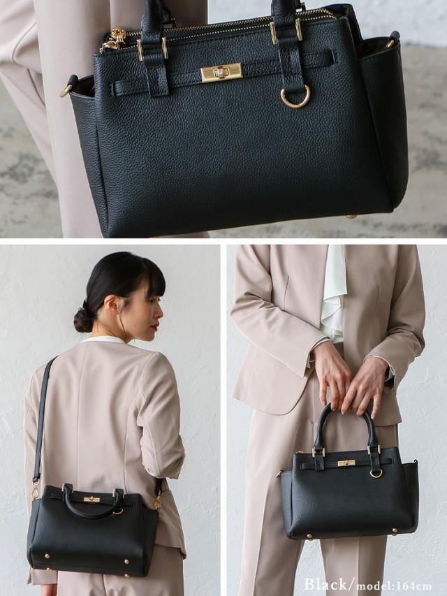 ハンドバッグ 小さめ レディース 本革 斜め掛け a5 3スペース収納 2way