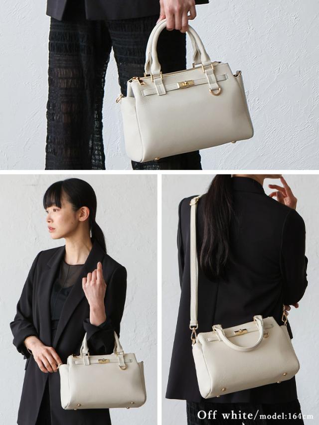 ハンドバッグ 小さめ レディース 本革 斜め掛け a5 3スペース収納 2way