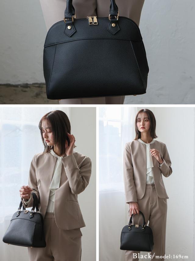 ハンドバッグ レディース a5 本革 ラウンドファスナー セレモニー