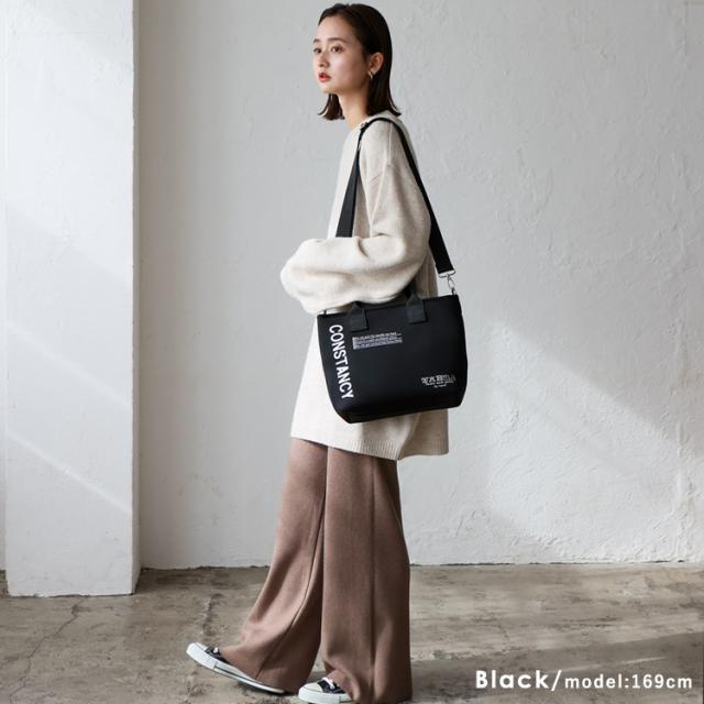 トートバッグ レディース ネオプレーン b5 大容量 通勤 通学 ロゴ 英字