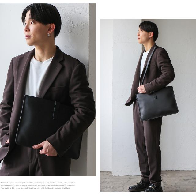 トートバッグ メンズ 本革 2way ショルダーバッグ クラッチバッグ 革