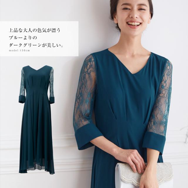 ワンピース ミディアム丈 無地 七分袖 上品 パーティー シンプル 楽天市場】【店内SALE】 ブラック フレア ミディアム丈