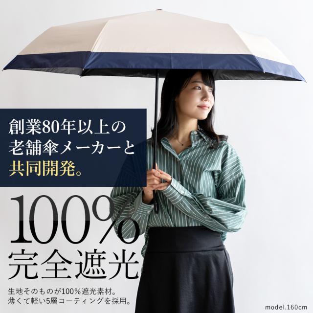 日傘 折りたたみ 完全遮光 60cm 遮光率100% UV遮蔽率99.9%以上 1