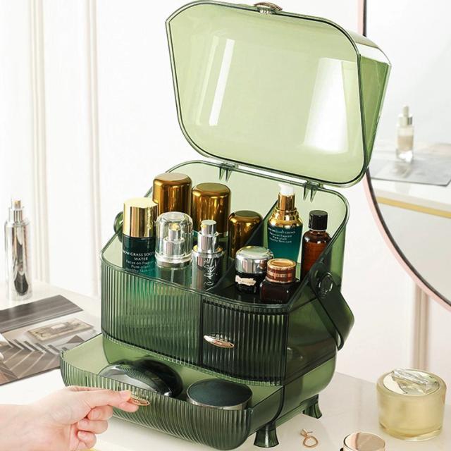 メイクボックス 持ち運び 大容量 背の高い コスメボックス