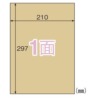 ヒサゴ クラフト紙ラベル ライトブラウン 茶封筒用＜A4/ノーカット/20