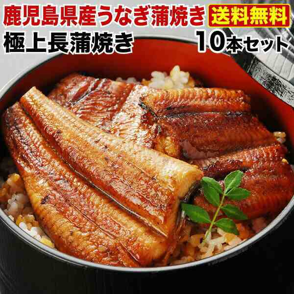 うなぎ 蒲焼き ご家庭用 国産 鹿児島産 長蒲焼き10本セット 約110g×10 タレ山椒付き うなぎの里 送料無料 クール